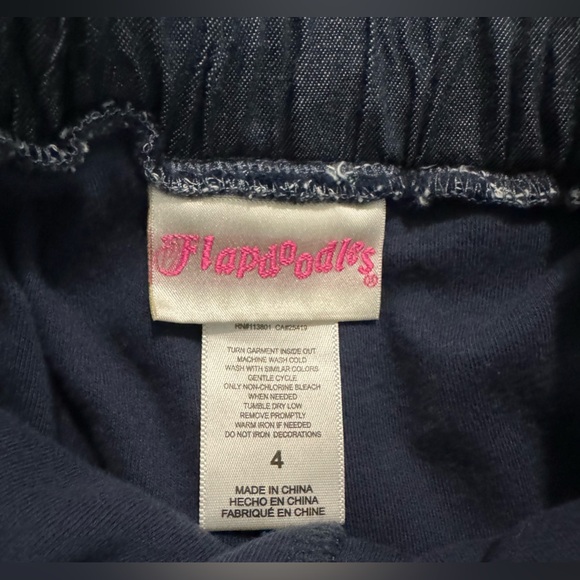 Flapdoodles Ruffled Sleeved Blouse w/Scalloped Denim Pleated Skirt Set. Size 4. - Picture 9 of 9